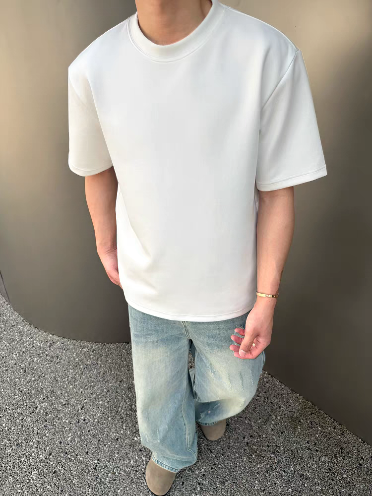 Men's Basic Half-Sleeve Cotton T-Shirt