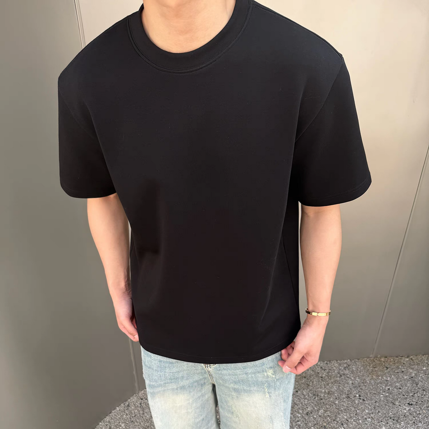 Men's Basic Half-Sleeve Cotton T-Shirt